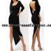 New Brand 2015 European Womens Casaul Backless Asymmetric Bodycon Bohemian Dress HOT Sexy Hip Package Long Dresse