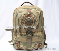 Big capacity stylish canvas backpack