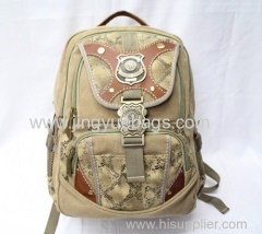 Latest design hot selling canvas backpack