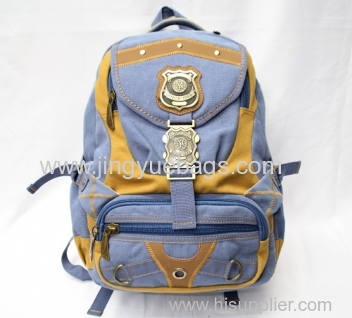 Latest design low price canvas backpack