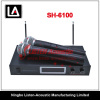 Professional VHF Dual Wireless Vocal Microphone SH - 6100