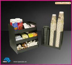 Acrylic Coffee Cup Display Stand Plastic Cup Mug Storage Bins Lucite Coffee Mug Holder Cabinet Showcase Direct Factory