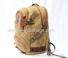 16 OZ canvas brown backpack