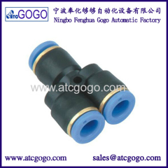Y type hose connector high quality 1/8 1/4 thread quick fitting for plastic tube connector