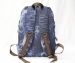 17" capacity blue canvas bag with locks