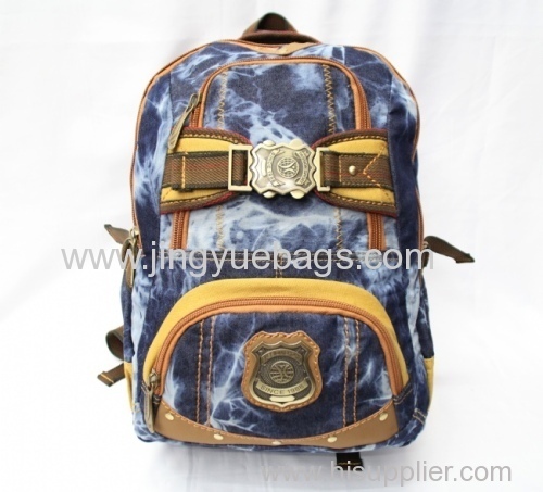 Leisure and comfortable blue backpack