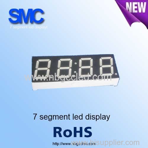 0.4  four digit 7 segment LED display bright red color for clock display