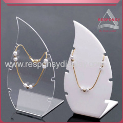 Newest fashion custom counter acrylic jewelry necklace display stand