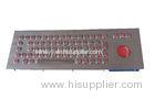 IP65 stainless steel backlight pc keyboard with illuminated trackball