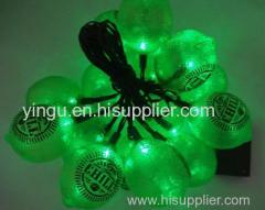 LED battery light string with bottle snowflake ball