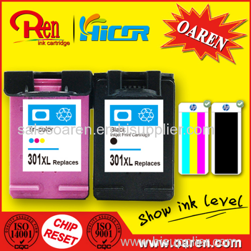 New Version for HP 301 Black Ink Cartridge for HP 301 CH563EE Show Ink Level