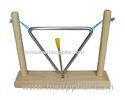 Iron Frame Triangle Toy Musical Instrument With Wood Stand Hand Percussion Wooden Toy