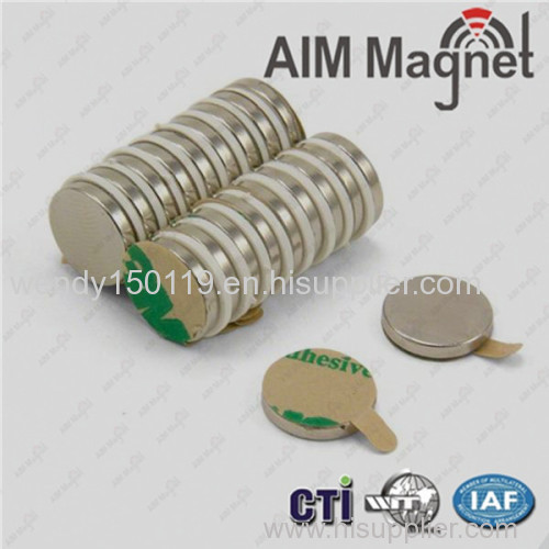 small disc neodymium 3M adhesive magnet for notebook