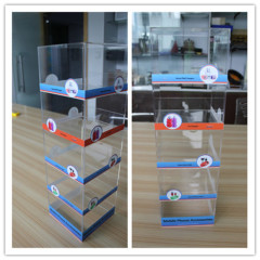 Custom Plastic Transparent Acrylic Clear Accessory iPhone Charger USB Cable Display Stand