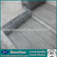 Stainless Steel Flat Flex Wire Mesh Conveyor Belt/Ladder link conveyor mesh belt