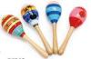 Wood Toy Music Instrument , Cute Colored Orff Wooden Maracas