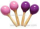 Purple Wood Toy Musical Instruments Small Orff Instruments Wooden maracas