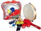 Custom Orff Kids Musical Instrument With Plastic Bag 6 Pieces Wood Percussion Set