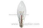 Clear Glass 3W B22 Led Candle Bulb , 240 LM 360 Degree Cool White Light