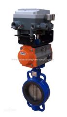 Pneumatic Butterfly Flanged Valve