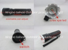 attacked head xpe zoomable hunting torch light led torch light led flash light