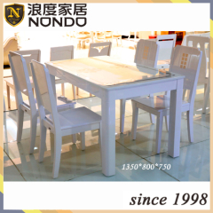 Tempered glass table wood table