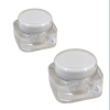 15/30/50g square bottom crystal cream jar with round cap