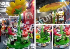 Plants Vs Zombie Carousel (3P) Coin Operated Kiddie Rides|Amusement Kiddie Rides|Amusement Rides Manufacturer