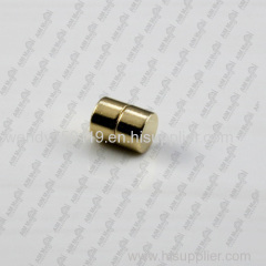Small Cylinder NdFeB Magnet gold plated