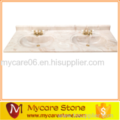 wholesale cheap price double sink cultured marble bathroom vanity tops high qulity for sale