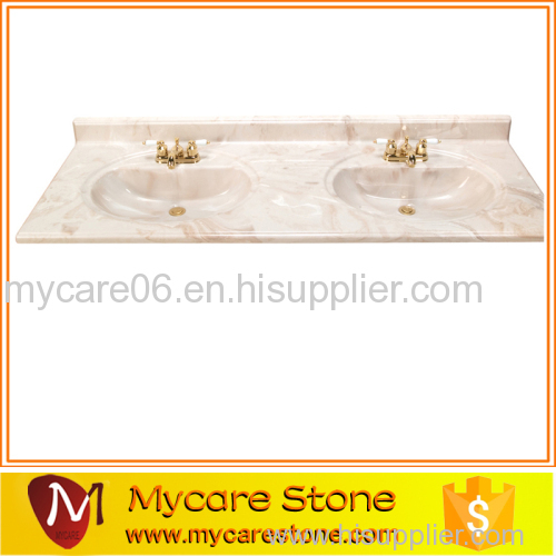 double sink cultured marble