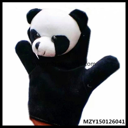 24L*21W cm Stock High Quality Panda Shape Plush Hand Puppet For Kids