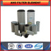 Stainless steel hydraulic oil filter element