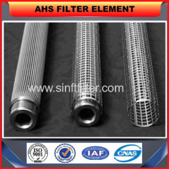 Stainless steel hydraulic oil filter element