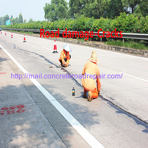SC Type concrete repair material for wide cracks in highway