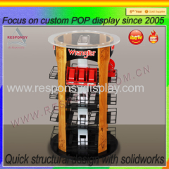 Hot sale Advertising Equipment four sides acrylic rotating watch display case