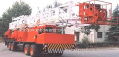 Truck mounted drilling rig