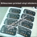 Thicker plastic labels silkscreen printing with strong adhesive 3M glue