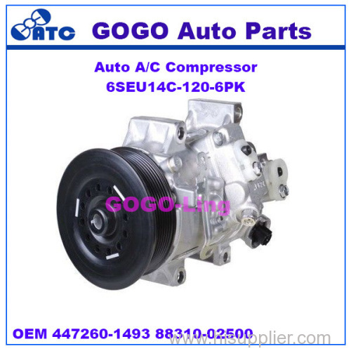 High Quality Auto A/C Compressor for Toyota Corolla 2009-2011 OEM 447260-1495 447260-1496 88310-02500