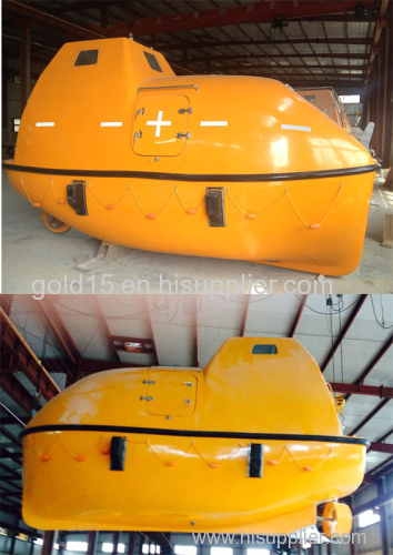 Solas Marine Totally Enclosed Gravity Luffing/Flatform Davit Fiber Reinforced Plastic (FRP) Lifeboat & Rescue Boat
