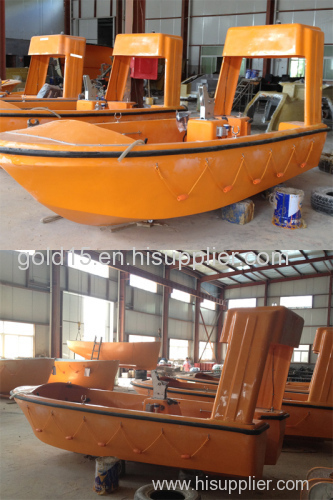 Solas Fire Resistant Rescue Boat/FRP Marine FRP Rescue Boat for 6 Persons Life Saving