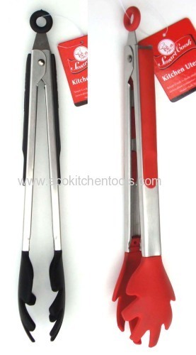 12  Silicone Tongs (SS handle)