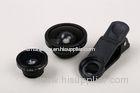 Black Optical Glass Smartphone Camera Lens Kit / Mobile Phone Accessories