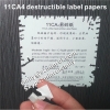 11CA4 Moderate Fragile Brittle Destructible Security Label Papers Destructible adhesive label papers