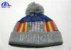 Popular Jacquard Pattern Warm Knitted Beanie Hats for Winter / Spring , 100% Acrylic