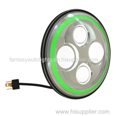 Hot selling 2015 Chrome 7 inch round led headlight for Wrangler