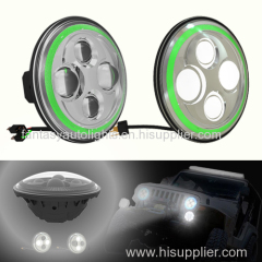 Hot selling 2015 Chrome 7 inch round led headlight for Wrangler