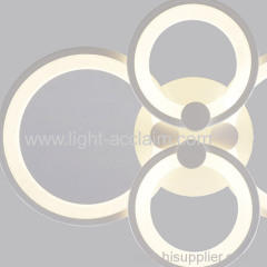 Six ring shaped living room LED acrylic ceiling lamp for sale