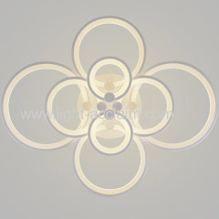 Six ring shaped living room LED acrylic ceiling lamp for sale