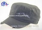 100% Cotton Cool Military Style Baseball Flat Cap , Custom Printing Hats